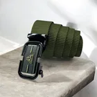 Casual Nylon Belt for Men (Green, Free Size)