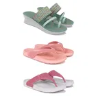 Combo of Heels with Slippers for Women 