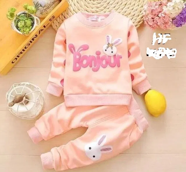 Cotton Blend Printed Clothing Set for Boys (Peach, 18-24 Months)
