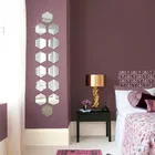 Acrylic Hexagon Shaped Wall Mirror Stickers 