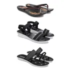 Sandals with 2 Pairs Flats for Women 