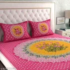 Cotton Queen Bedsheet with 2 Pillow Cover 
