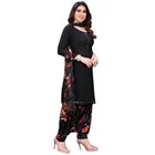 Crepe Polka Dots Unstitched Suits Fabric for Women 