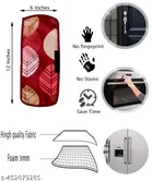 KANUSHI Industries® 1Pc Fridge Cover for Top with 6 Utility Pockets + 1 Pc Apron + 1Pc Fridge Handle Cover 