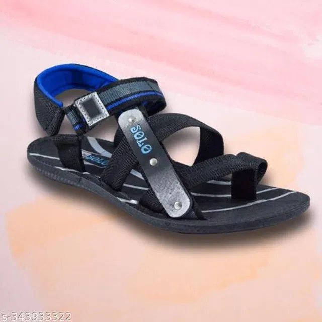 Sandals for Men (Blue & Black, 10)