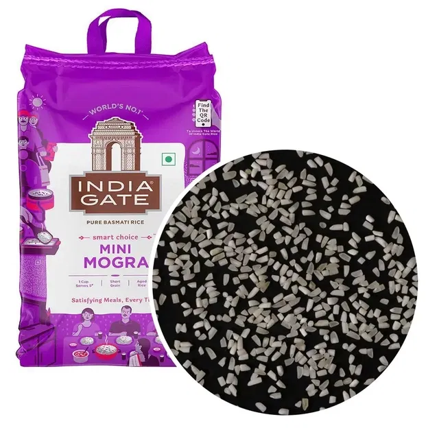 इंडिया गेट मिनी मोगरा बासमती चावल (ब्रोकन टुकड़ा) 5 Kg