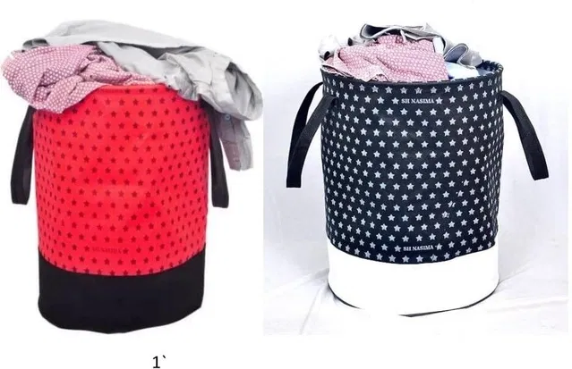Canvas Laundry Bag,Multicolor, (Pack Of 2)