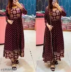 Printed Anarkali Dupatta Set for Women 