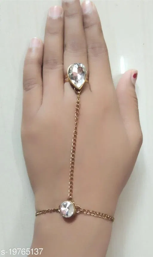Alloy Bracelets for Women & Girls, White