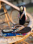 Shoetopia Black Embellished Platform Sandals 