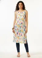 Tie Up Sleeveless Kurti for Women 