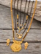 Combo of 4 Pcs Mangalsutras with Earrings Set for Women 