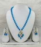 Women'S Alloy Gold Plated Jewellery Set, Blue