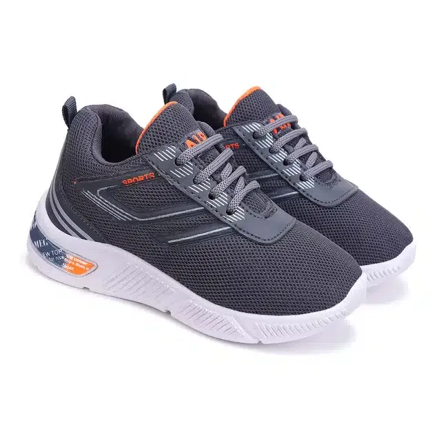 Bersache Lightweight Sports Shoes for Boys (Grey, 4)