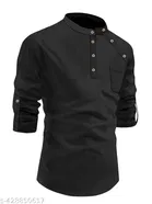 Solid Cotton Kurta Set for Boys 