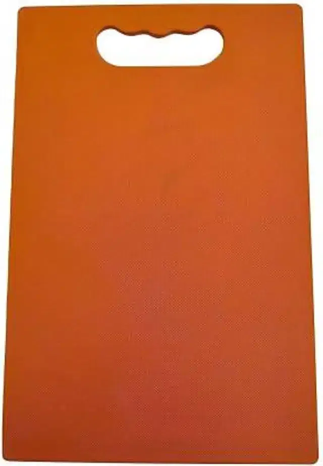 Plastic Vegetable Cutting Board (Brown, 20x15 cm)