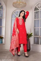 Embroidered Floral Kurta Set for Women 