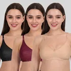 Cotton Bra for Women, Multicolour, Pack of 3 