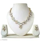 Beautiful Kundan Necklace Set for Women & Girls, White
