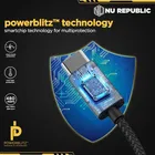 Nu Republic Blaze Flash 50W USB Type C 1.25m Nylon Braided Cable Supports All Fast Charging Technologies 