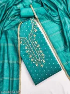 Chanderi Cotton Punjabi/All Over Suits Semi-Stitched Suits 