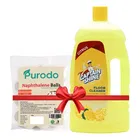 Captain Shine Floor Cleaner 1 L (Citrus) + Purodo Napthalene Balls 100 g