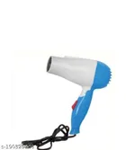 Plastic Hair Dryer, Blue & White, 100 W
