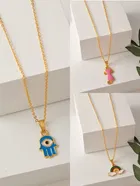 Gold Plated Chain & Pendant for Women & Girls 