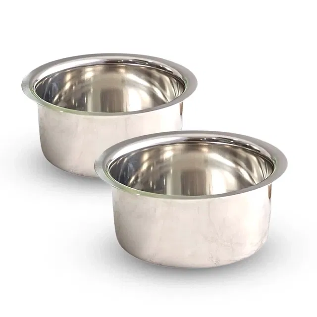 JENSONS Stainless Steel Induction Compatible Patila (1.8 Ltr each, Pack of 2)