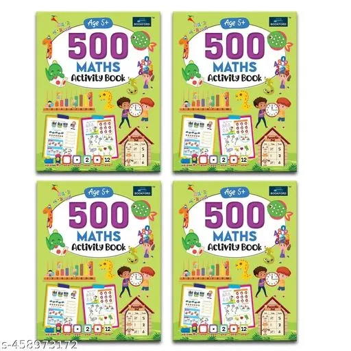 500 Maths Activity Book - Develop Math Skills , Number Sense , Basic Operations and More (Pack Of 4) (Paperback, BOOKFORD PUBLICATIONS PRIVATE LIMITED)