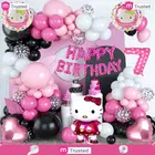 Hello Kitty Theme 7th Happy Birthday Decoration,Multicolour,Set Of 1