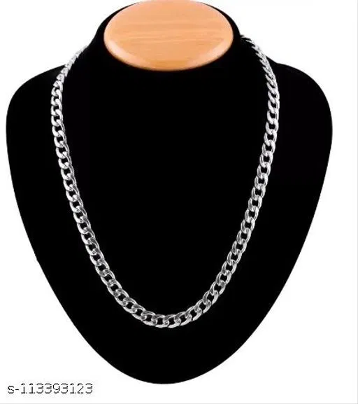 Rhodium Silver plated Chain For Boys and Man