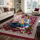 Alqsa Elegant Maroon Carpet 5x7feet