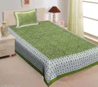 Cotton Single Bedsheet with Pillow Cover 