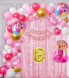 Barbie Theme 8th Birthday Balloon Decoration Kit For Kids, Multicolor, Pack Of 67