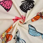 Microfibre Single Butterfly Printed Bedsheet 60x90in White