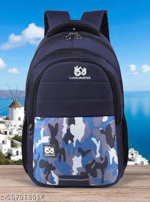 Polyester Backpack for Men & Women, Blue