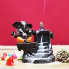 Lord Ganesha Water Fountain with 10 Smoke Backflow 