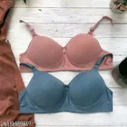 Cotton Solid Bra for Women & Girls, Multicolour, Pack of 3 
