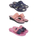 Combo of Slippers with Heels & Sliders for Women 