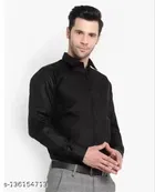 Cotton Blend Solid Full Sleeves Shirt for Men 