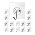 Plastic Wall Hooks, Transparent 
