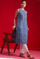 Womens Cotton Hand Block Printed Kurti 