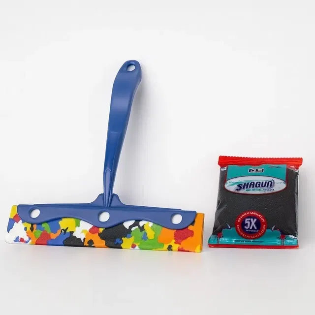 Shagun Black Extra Power Dish Cleaning Pad with Kitchen Wiper (Assorted, Set of 2)