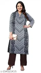 Woolen Printed Kurti for Women 