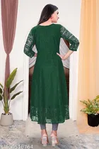 Net Kurti for Women,  Green  