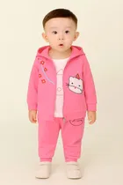 Hosiery Cotton Printed Clothing Set for Boys, Pink 