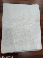 Elastic Waistband Embroidered Cotton Blend Palazzos for Women 