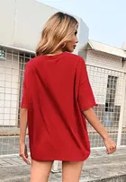 Round Neck Printed T-Shirt for Women 