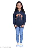 Woolen Printed Hoodie for Girls 